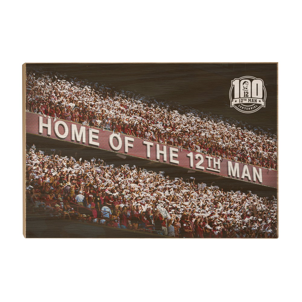 Texas A&M - Home of the 12th Man Centenial - College Wall Art #Canvas