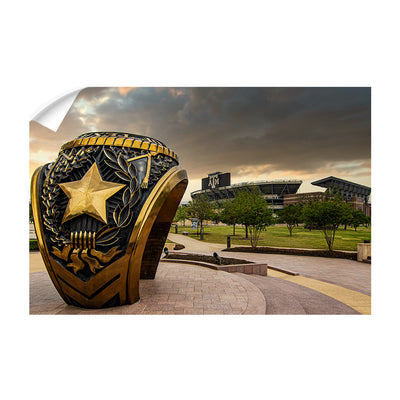 Texas A&M - The Aggie Ring Sunrise - College Wall Art #Wall Decal