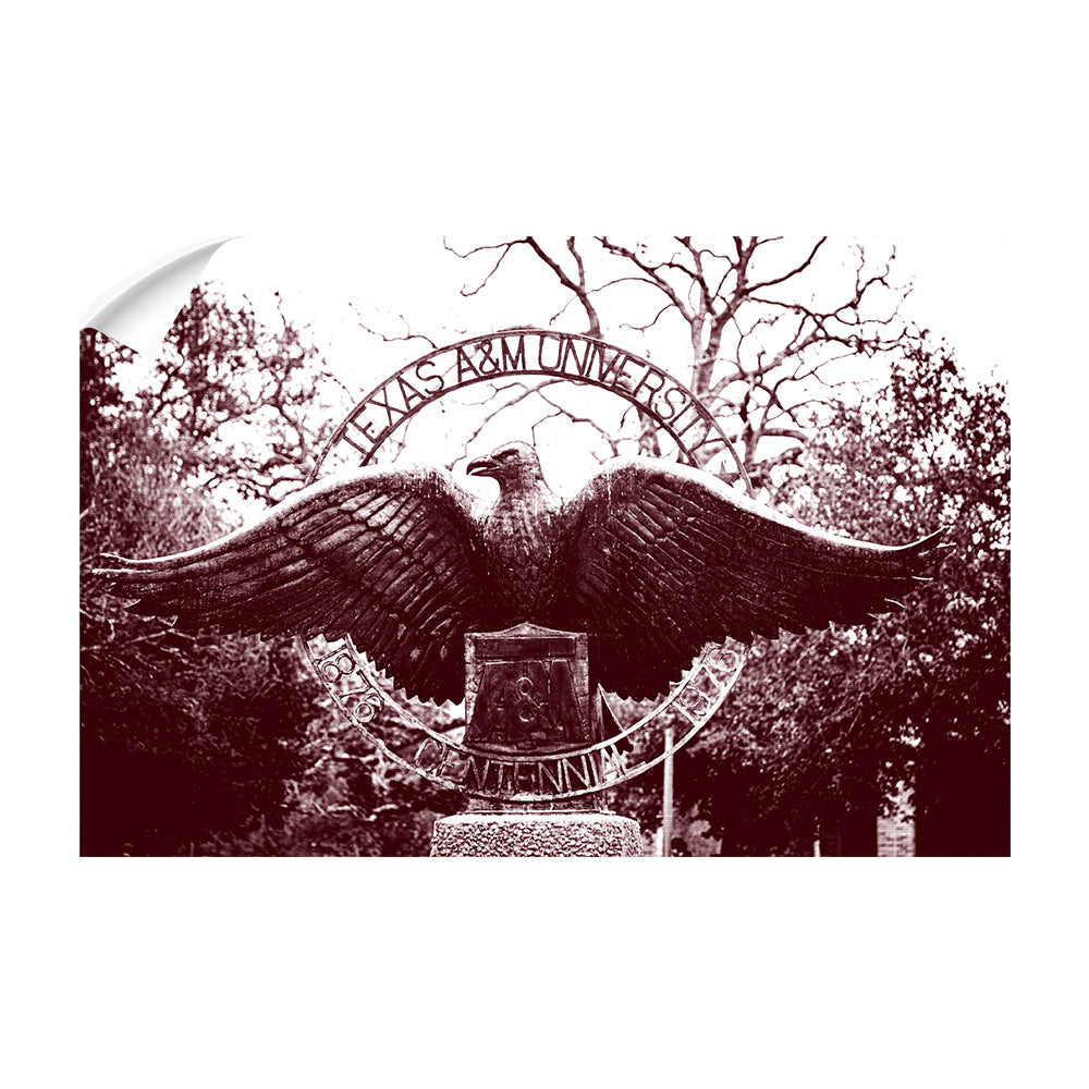 Texas A&M - Centenial Eagle -  College Wall Art #Canvas