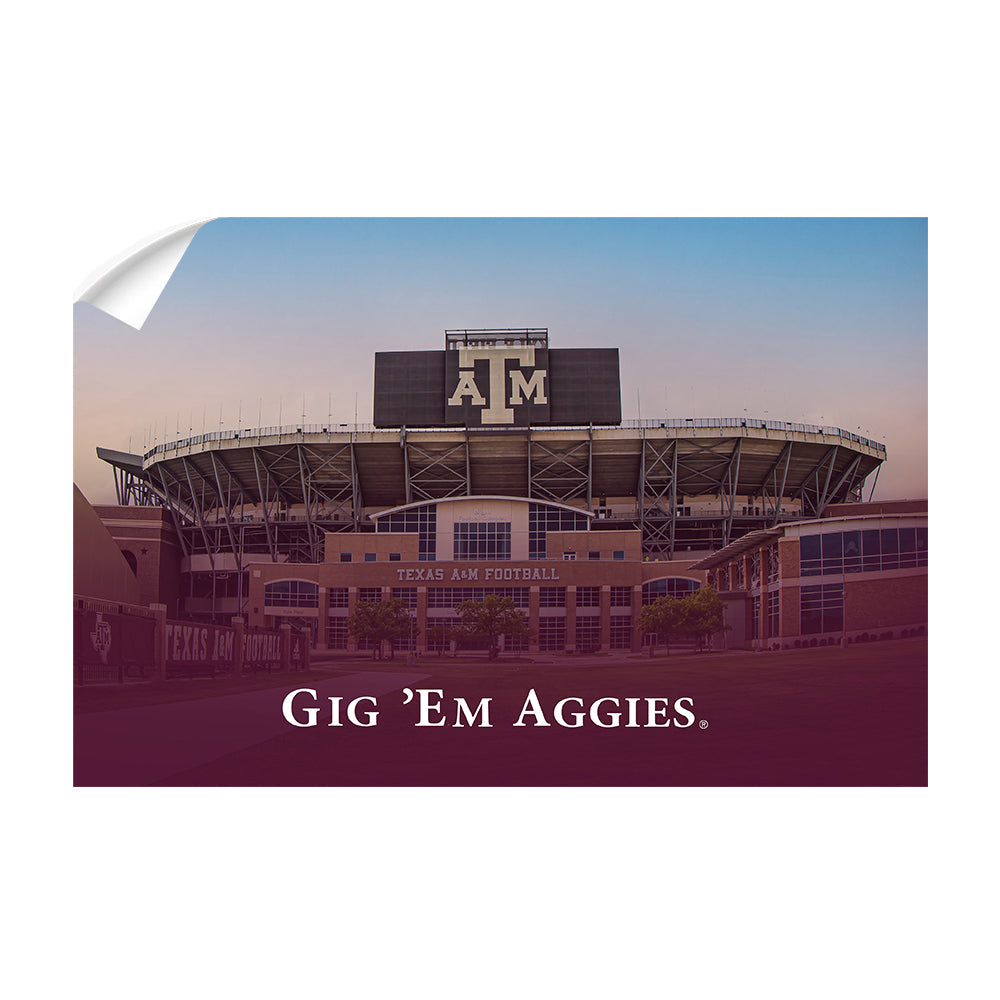 Texas A&M - GIG 'EM Aggies Football - College Wall Art #Canvas