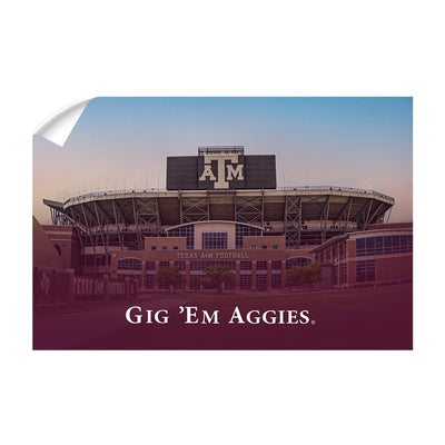 Texas A&M - GIG 'EM Aggies Football - College Wall Art #Wall Decal