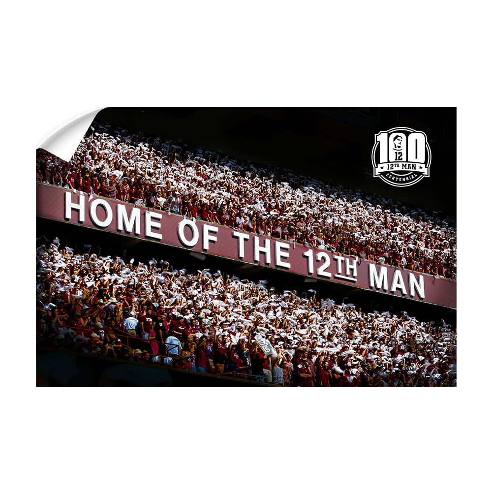 Texas A&M - Home of the 12th Man Centenial - College Wall Art #Canvas