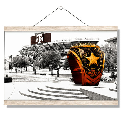 Texas A&M - Aggie Ring - College Wall Art #Hanging Canvas