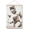 Texas A&M - Football Snow - College Wall Art #Hanging Canvas