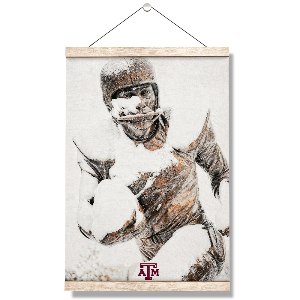 Texas A&M - Football Snow - College Wall Art #Canvas