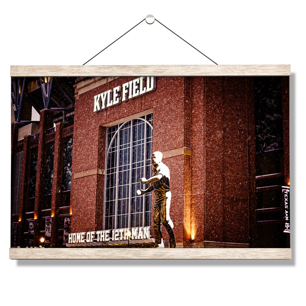 Texas A&M - Kyle Field Home of the 12th Man Winter Storm - College Wall Art #Canvas