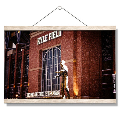Texas A&M - Kyle Field Home of the 12th Man Winter Storm - College Wall Art #Hanging Canvas