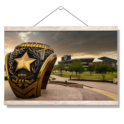 Texas A&M - The Aggie Ring Sunrise - College Wall Art #Hanging Canvas