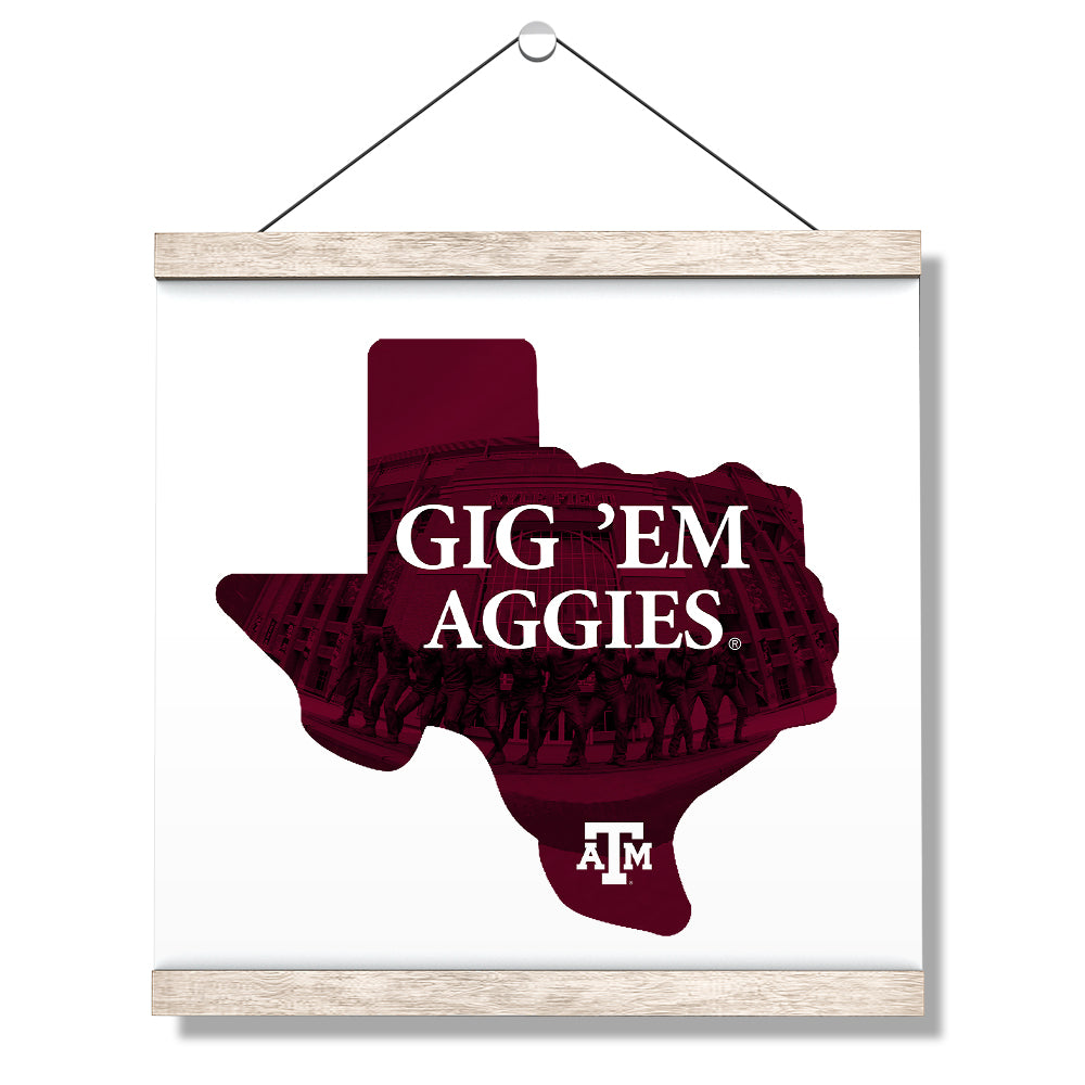 Texas A&M Gig 'Em Thumb Collage Dizzler Sticker in 2023