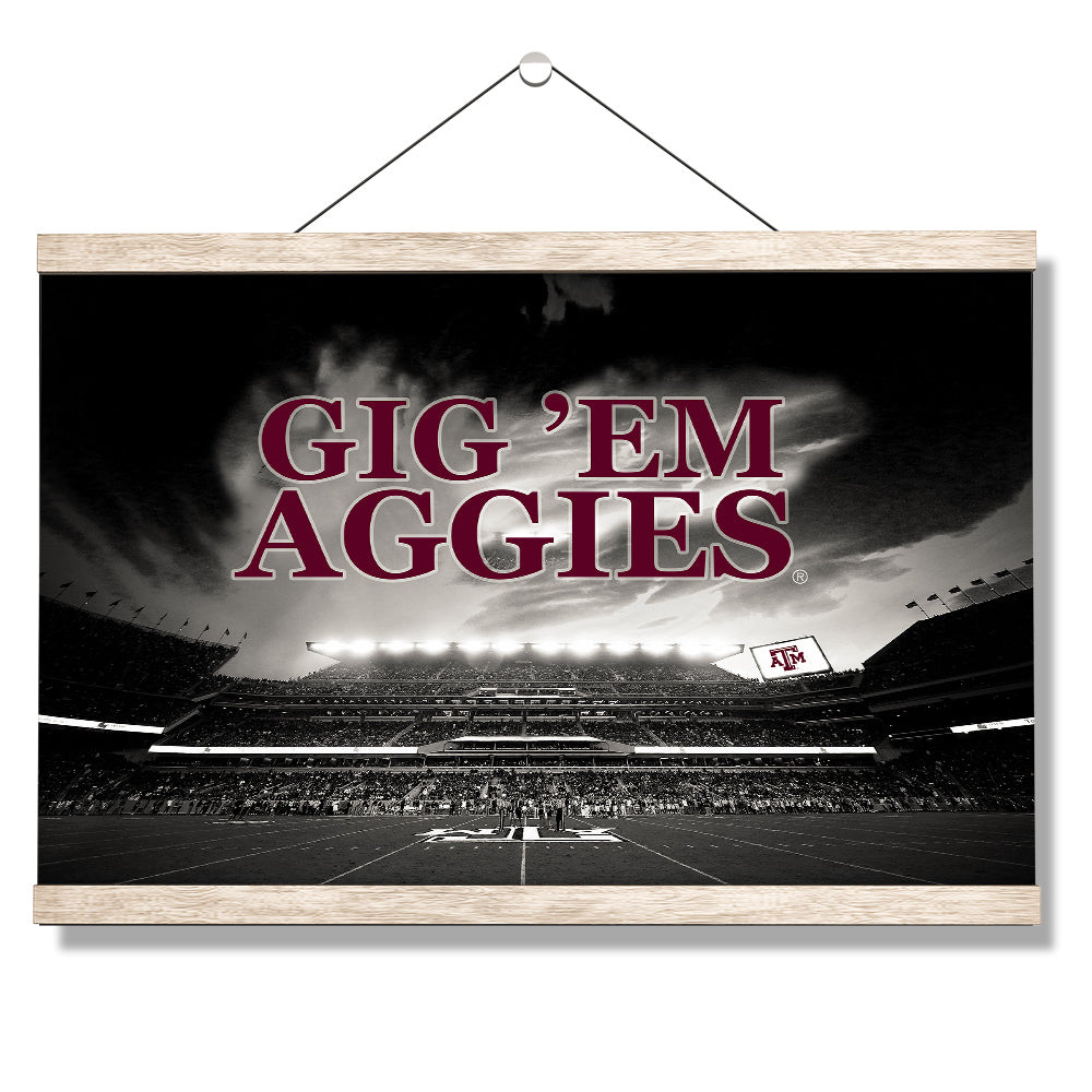 Texas A&M - GIG 'EM Aggies Kyle Field - College Wall Art  #Canvas