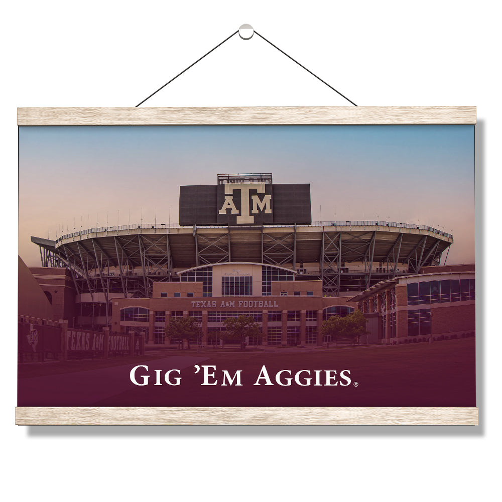 Texas A&M - GIG 'EM Aggies Football - College Wall Art #Canvas