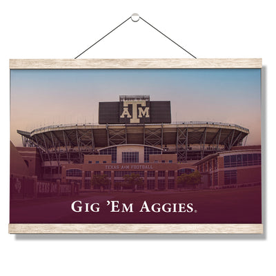 Texas A&M - GIG 'EM Aggies Football - College Wall Art #Hanging Canvas