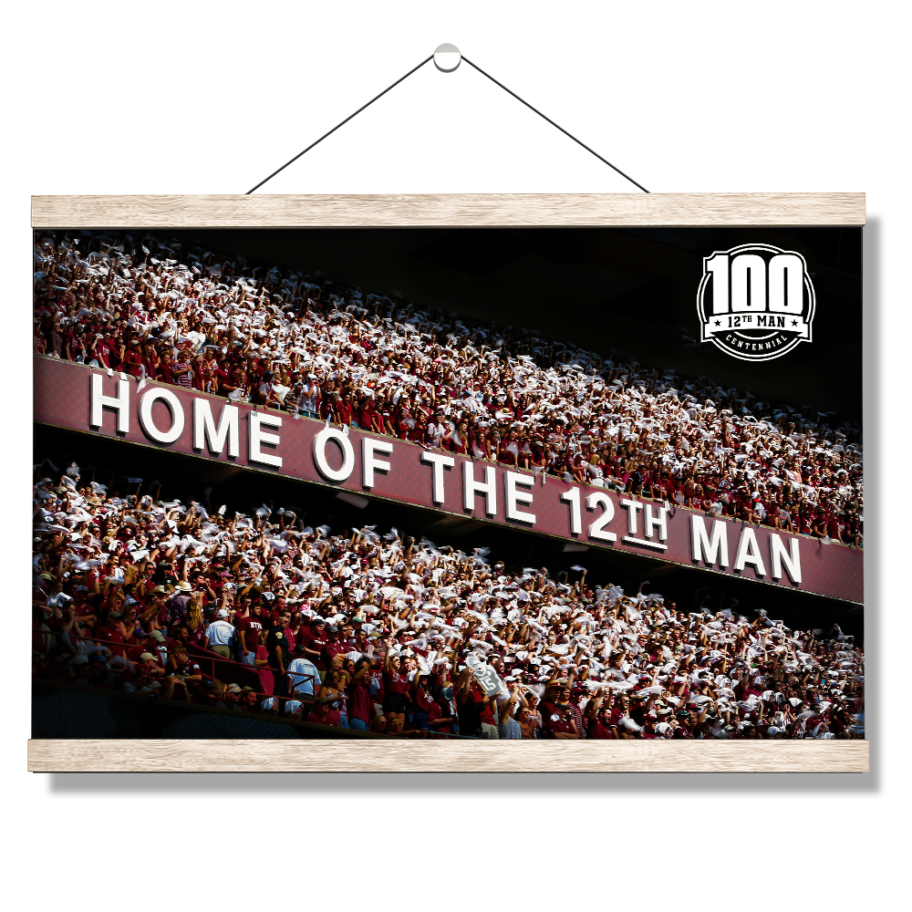 Texas A&M - Home of the 12th Man Centenial Seal - College Wall Art #Canvas