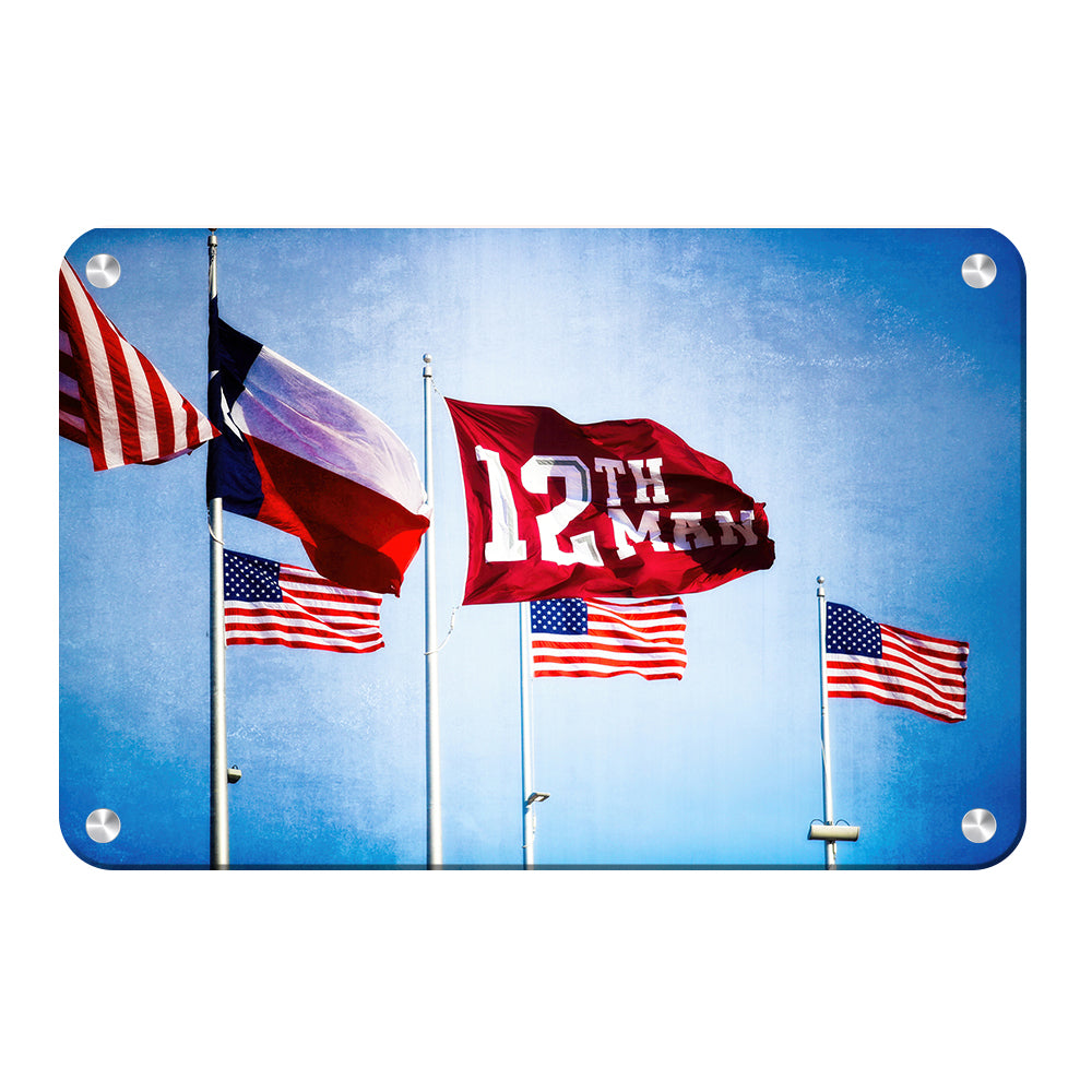 Texas A&M - 12th Man Flags - College Wall Art #Canvas