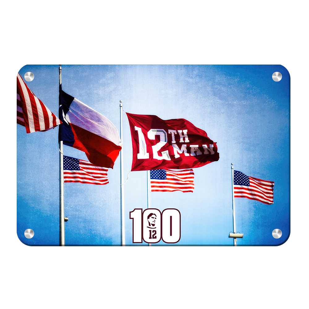 Texas A&M - 12th Man Flag Centenial - College Wall Art #Canvas