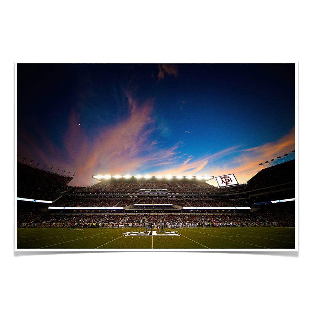 Texas A&M - Texas A&M Original Sunset - College Wall Art #Canvas