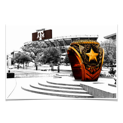 Texas A&M - Aggie Ring - College Wall Art #Poster