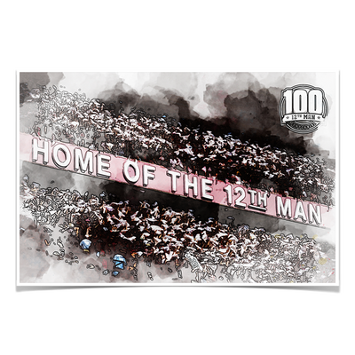 Texas A&M - Home of the 12th Man Centenial Seal - College Wall Art #Poster