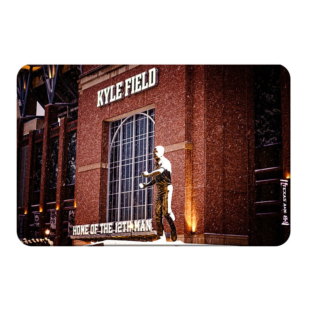 Texas A&M - Kyle Field Home of the 12th Man Winter Storm - College Wall Art #Canvas