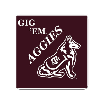 Texas A&M - GIG 'EM Aggies Reveille - College Wall Art #PVC