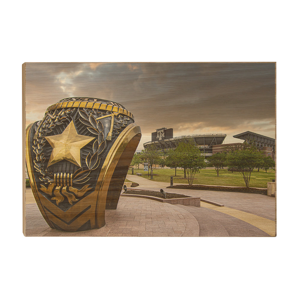 Texas A&M - The Aggie Ring Sunrise - College Wall Art #Canvas