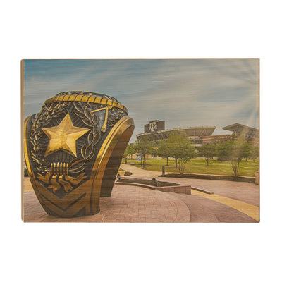 Texas A&M - The Aggie Ring - College Wall Art #Wood