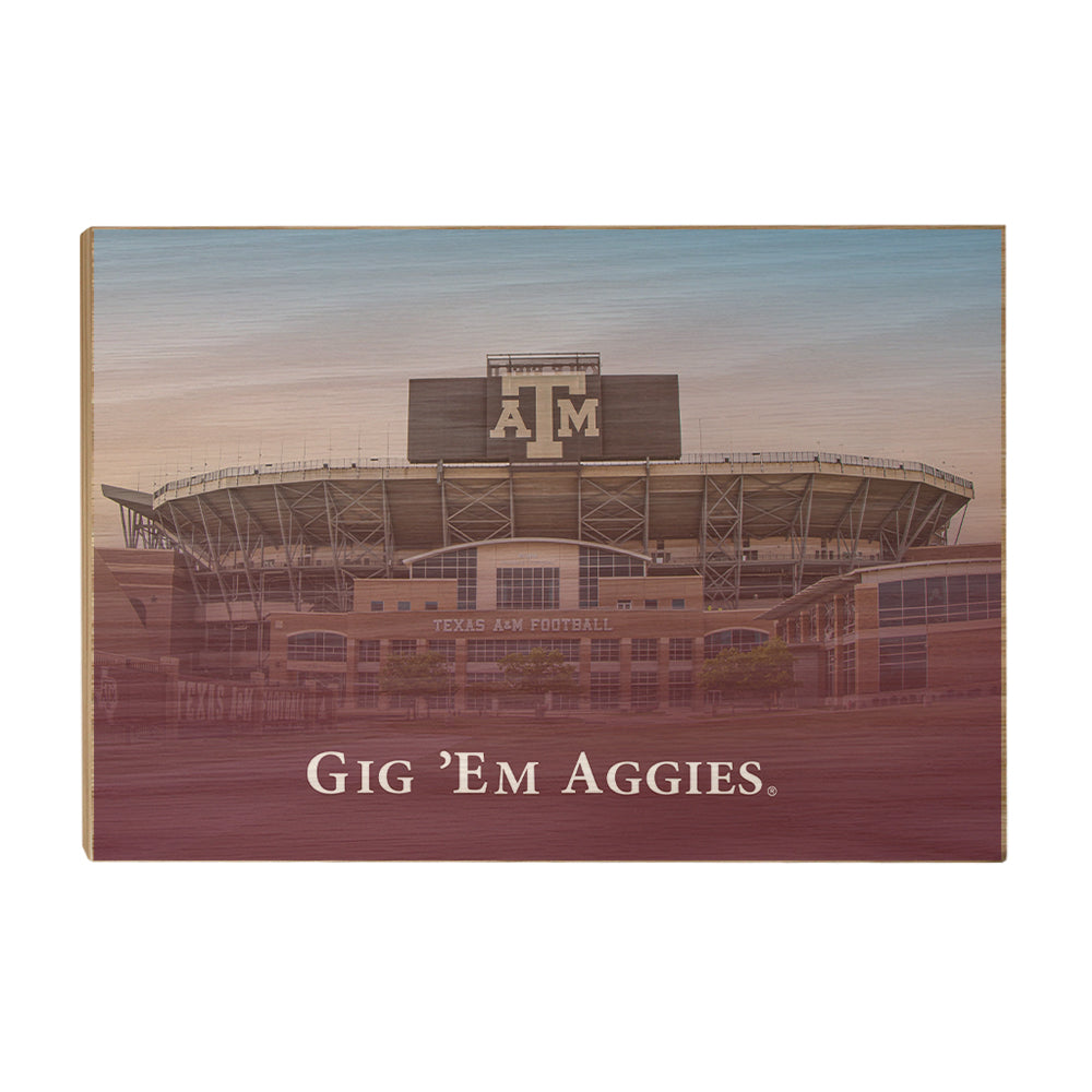 Texas A&M - GIG 'EM Aggies Football - College Wall Art #Canvas