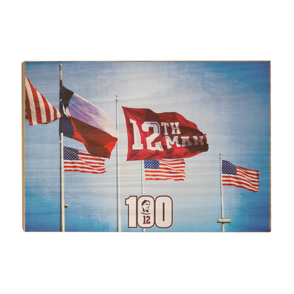 Texas A&M - 12th Man Flag Centenial - College Wall Art #Canvas