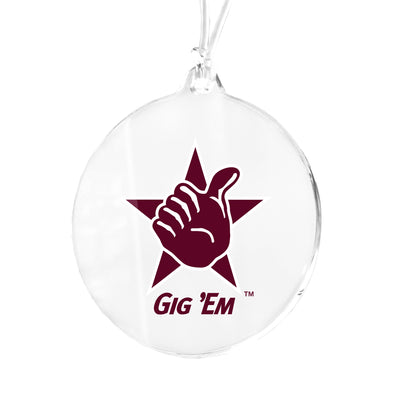 Texas A&M Aggies - Gig 'Em Bag Tag & Ornament