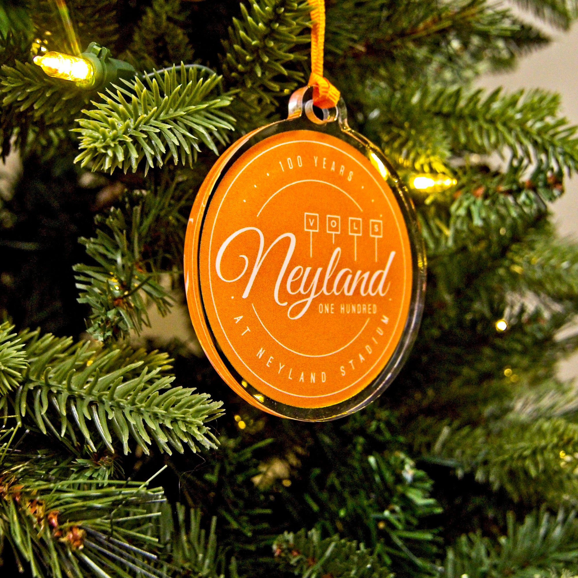 Tennessee Volunteers - Neyland 100 Orange Ornament & Bag Tag