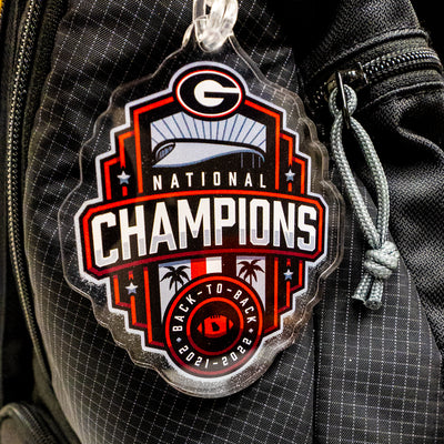 Georgia Bulldogs - 2022 National Champions Shield Dimensional Bag Tag & Ornament