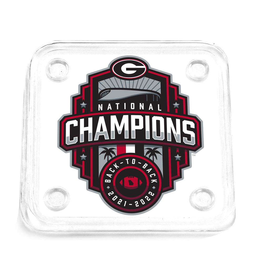 Georgia Bulldogs - 2022 National Champions Shield Drink Coaster