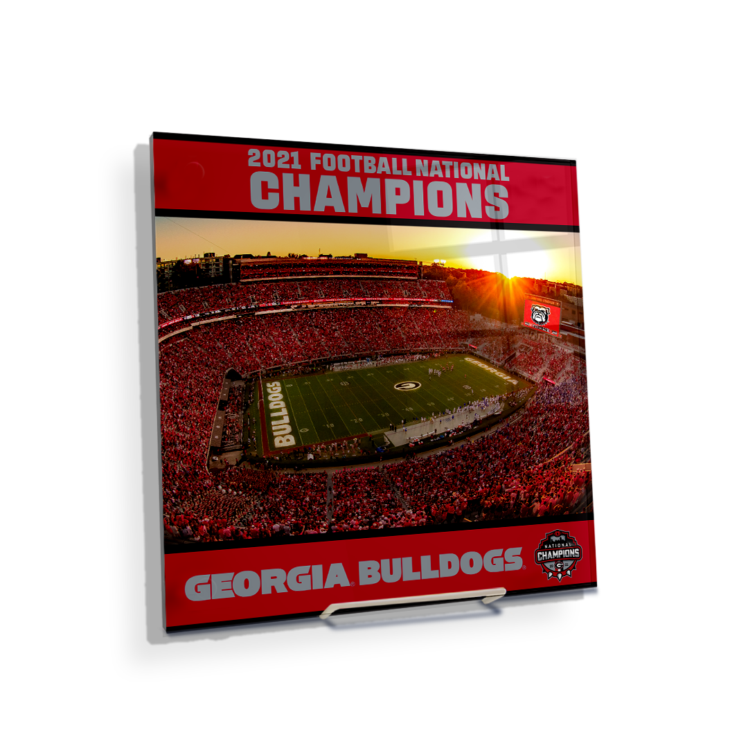 Georgia Bulldogs - Sanford Sunset National champions Georgia Bulldogs - College Wall Art #Canvas