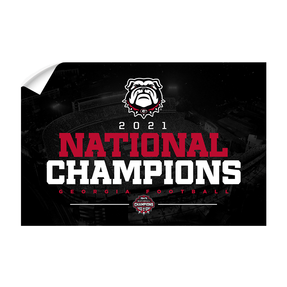 Georgia Bulldogs - National Champions Georgia Bulldogs - College Wall Art #Canvas