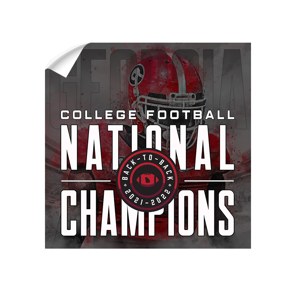 Georgia Bulldogs - Back-to-Back National Champions - College Wall Art #Canvas