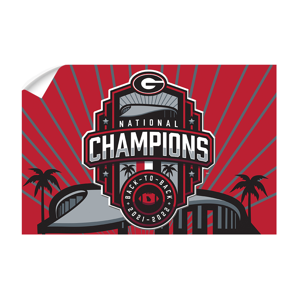 Georgia Bulldogs - Georgia National Champions Sofi Stadium - College Wall Art #Canvas