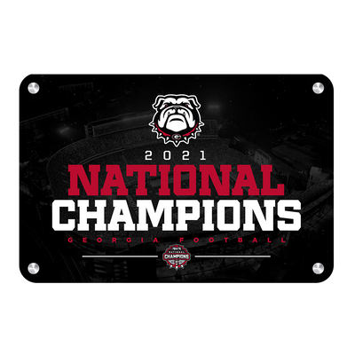 Georgia Bulldogs - National Champions Georgia Bulldogs - College Wall Art #Metal