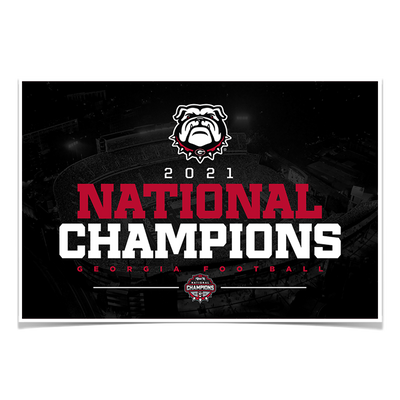 Georgia Bulldogs - National Champions Georgia Bulldogs - College Wall Art #Poster