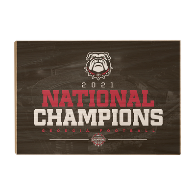 Georgia Bulldogs - National Champions Georgia Bulldogs - College Wall Art #Wood