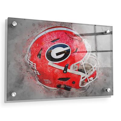Georgia Bulldogs - Georgia Helmet Fine Art - College Wall Art #Acrylic