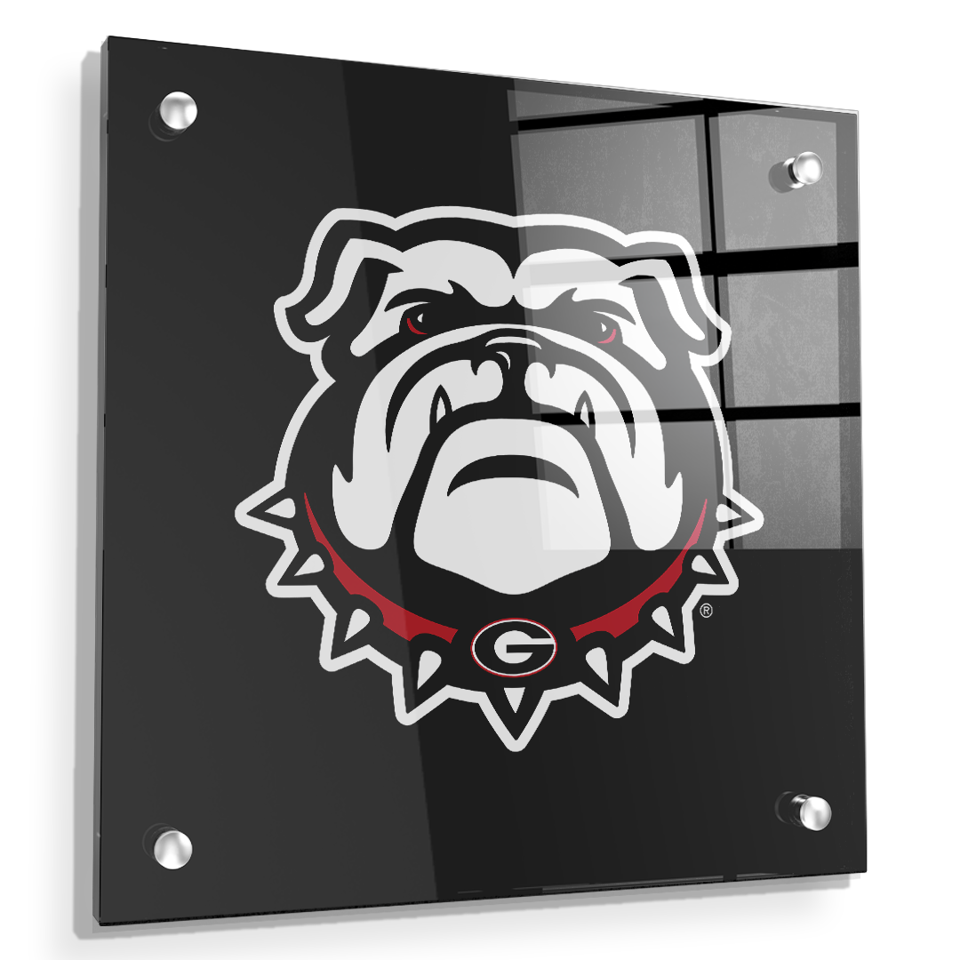 Georgia Bulldogs - Bulldog on Black - College Wall Art #Canvas