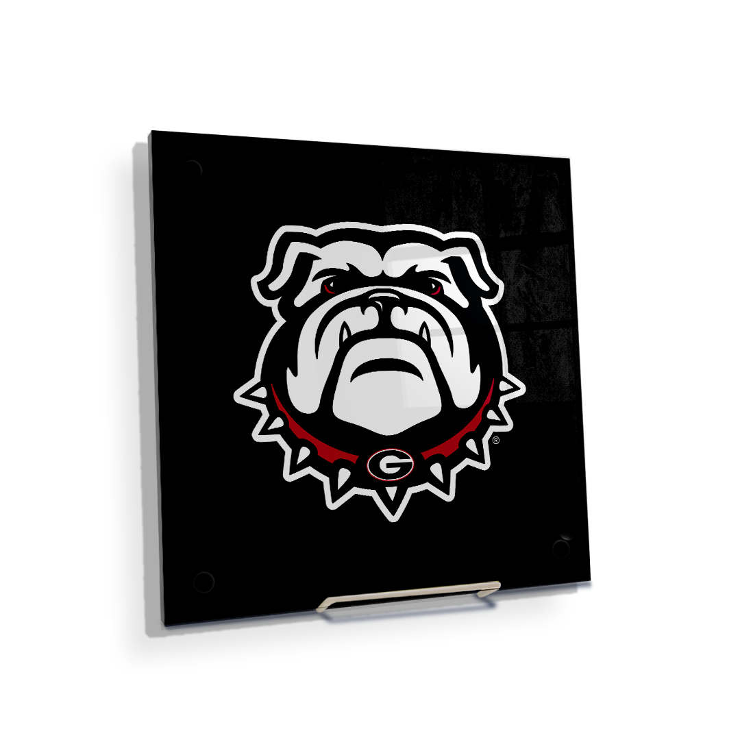 Georgia Bulldogs - Bulldog on Black - College Wall Art #Canvas