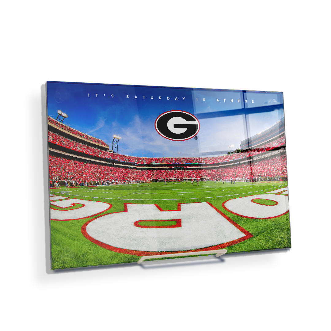 Georgia Bulldogs - It's Saturday in Athens End Zone - College Wall Art #Canvas