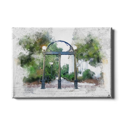 Georgia Bulldogs - Arch Painting - College Wall Art #Canvas
