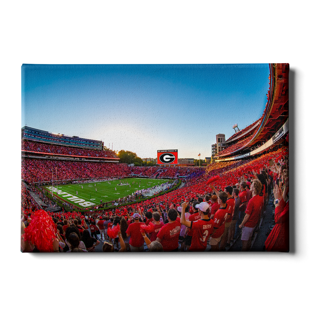Georgia Bulldogs Football Sanford Stadium Framed Panoramic Print