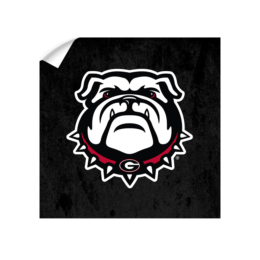 Georgia Bulldogs - Bulldog on Black - College Wall Art #Canvas