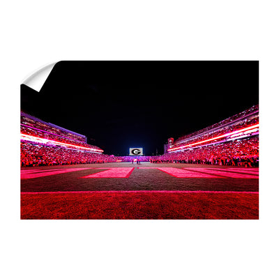Georgia Bulldogs - Sanford Red Lights End Zone - College Wall Art #Wall Decal