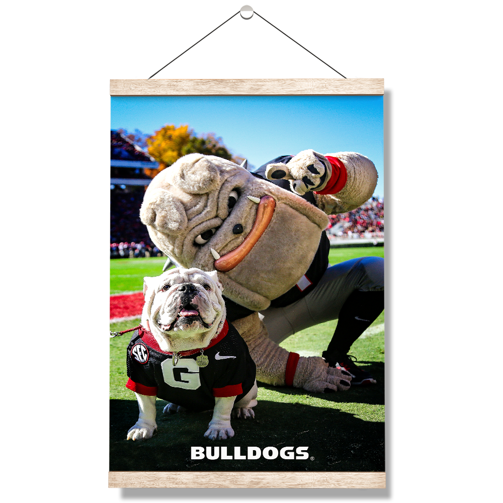 Georgia Bulldogs - Uga & Hairy the Dawg - College Wall Art #Canvas