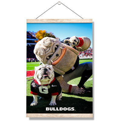 Georgia Bulldogs - Uga & Hairy the Dawg - College Wall Art #Hanging Canvas