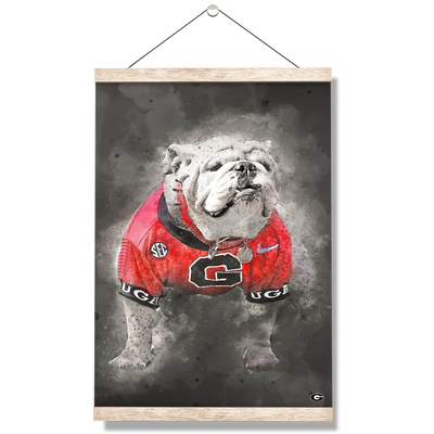 Georgia Bulldogs - The Dawg Painting - College Wall Art #Hanging Canvas